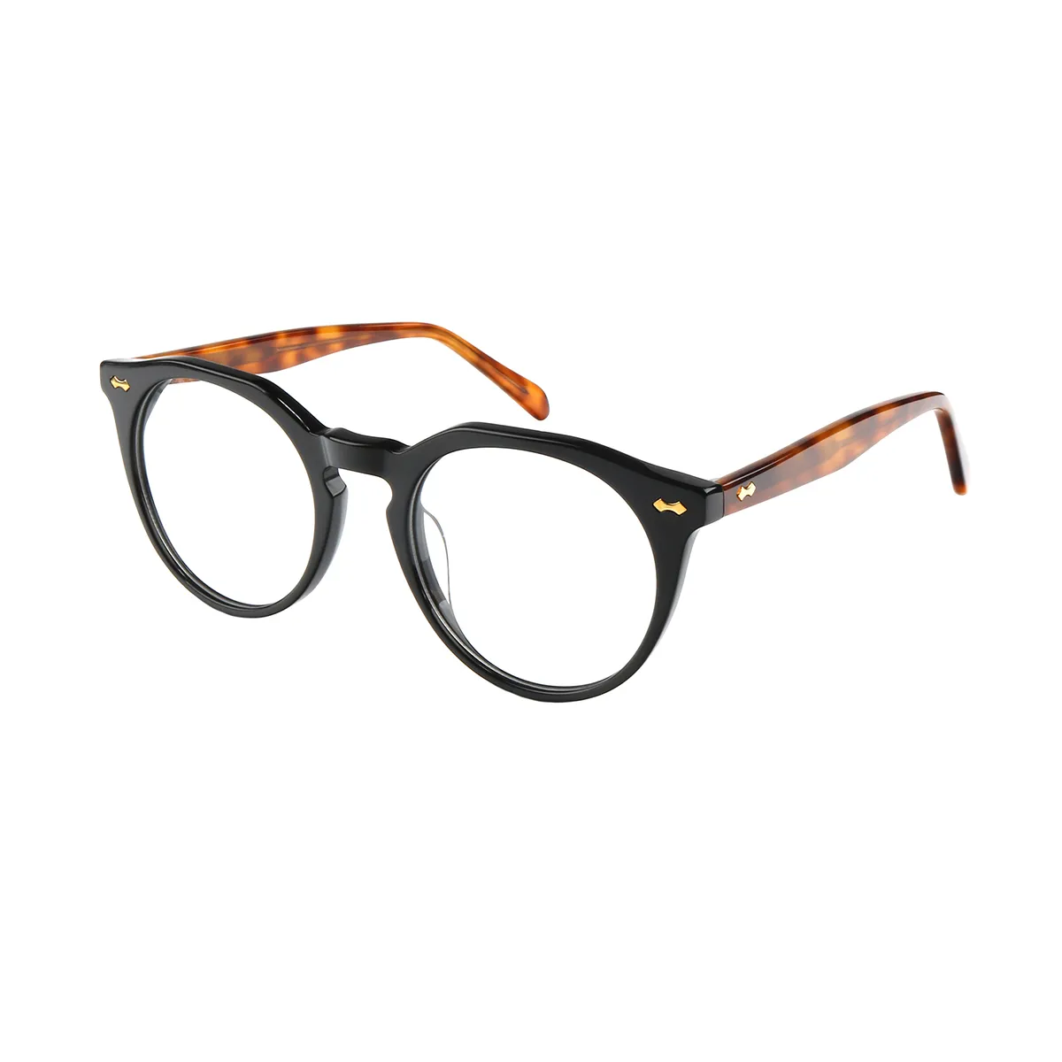 Classic Round Brown Eyeglasses for Women & Men